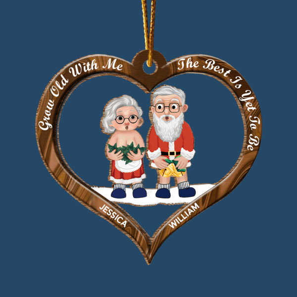 Grow Old With Me The Best Is Yet To Be Wooden Ornament For Old Couple - Image 3