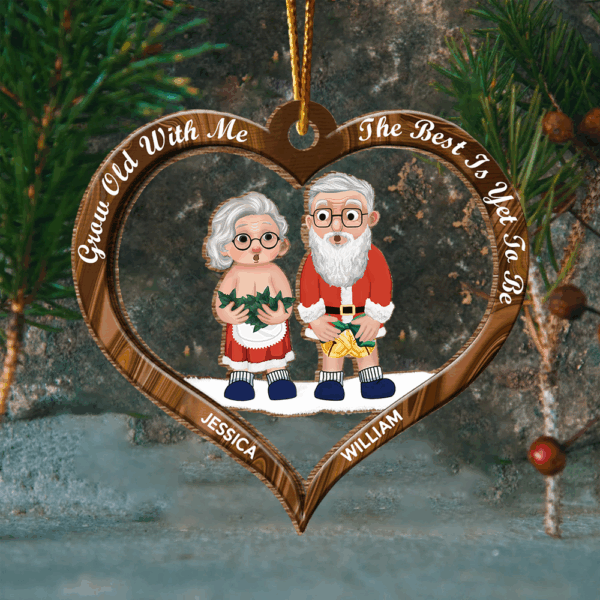 Grow Old With Me The Best Is Yet To Be Wooden Ornament For Old Couple