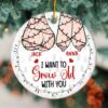 Growing Old Together - Couple Personalized Custom Ornament - Ceramic Round Shaped - Christmas Gift For Husband Wife, Anniversary