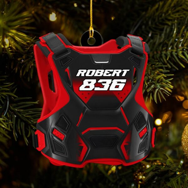 Guardian Vest Chest Protector Motocross Rider Ornament Custom Name Number Christmas Ornament H2511 - Image 7