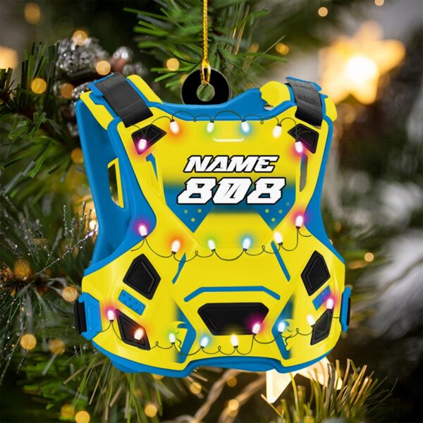 Guardian Vest Chest Protector Motocross Rider Ornament Custom Name Number Christmas Ornament H2511 - Image 8
