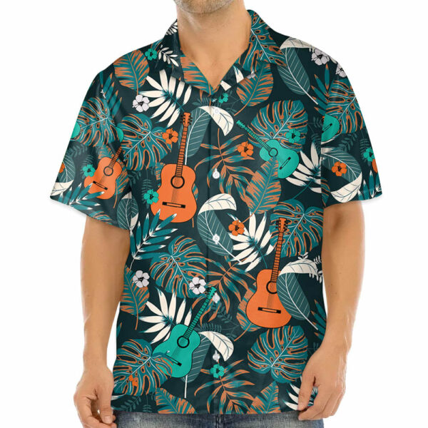 Guitar Hawaiian Shirt, Summer Gift, Hawaiian Shirts For Men, Aloha Beach Shirt - Image 3