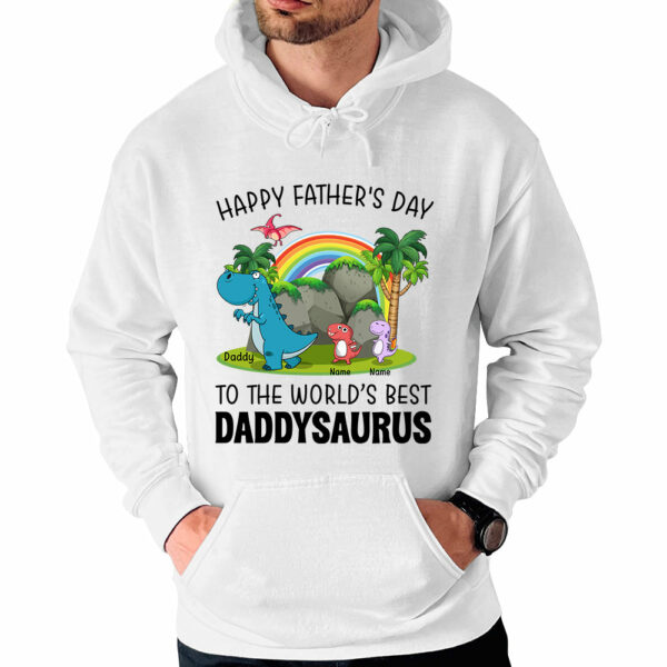 Happy Father's Day To The World's Best Daddysaurus Personalized Shirt K1702 - Image 4