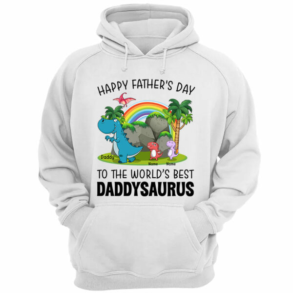 Happy Father's Day To The World's Best Daddysaurus Personalized Shirt K1702 - Image 3
