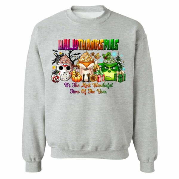 Happy Hallothanksmas Shirt - Halloween Thank Givings Christmas Shirt - Image 11