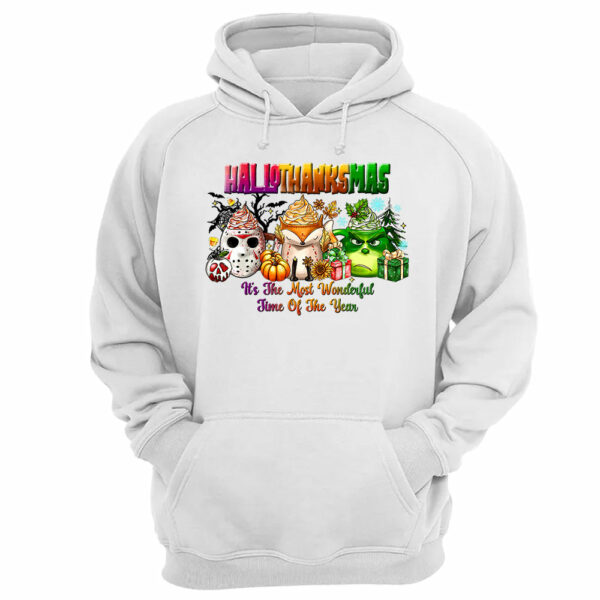 Happy Hallothanksmas Shirt - Halloween Thank Givings Christmas Shirt - Image 6