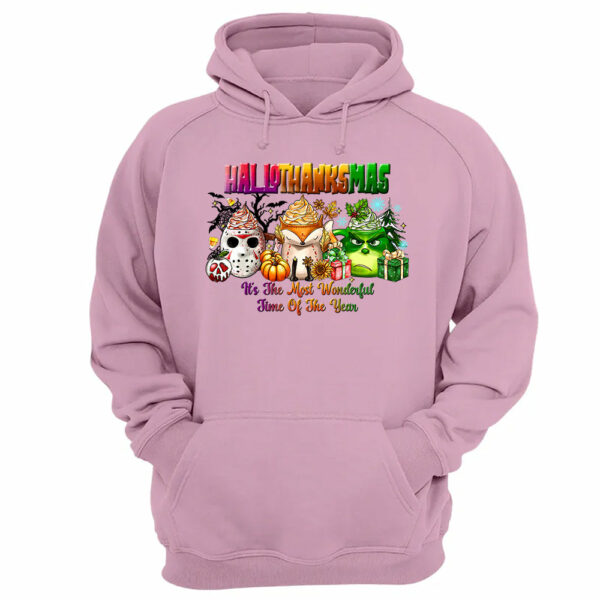 Happy Hallothanksmas Shirt - Halloween Thank Givings Christmas Shirt - Image 8
