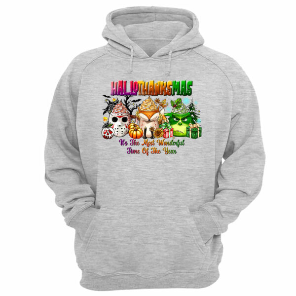 Happy Hallothanksmas Shirt - Halloween Thank Givings Christmas Shirt - Image 7