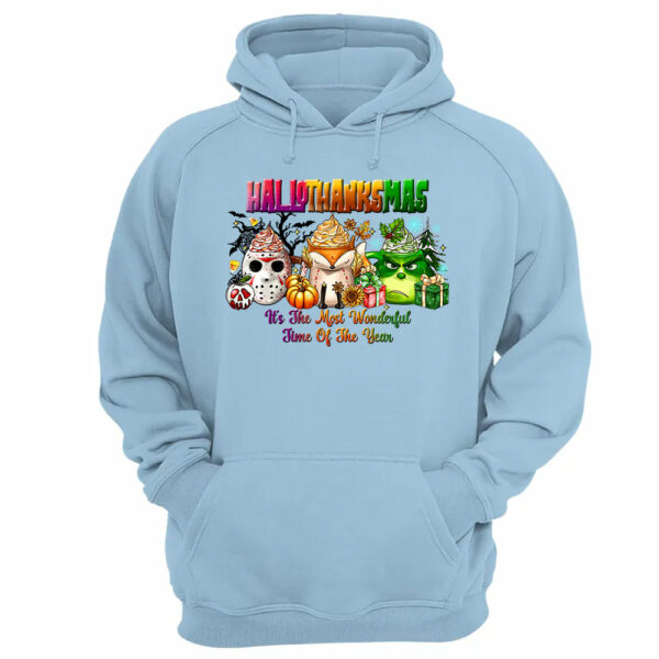 Happy Hallothanksmas Shirt - Halloween Thank Givings Christmas Shirt - Image 9