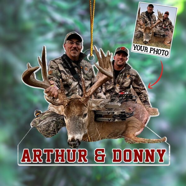 Happy Hunting Moment Bowhunting Christmas Ornament - Personalized Ornament Gifts For Hunting Lovers - Image 2