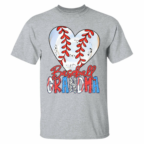 Heart Baseball Grandma - Personalized Shirt - Image 3