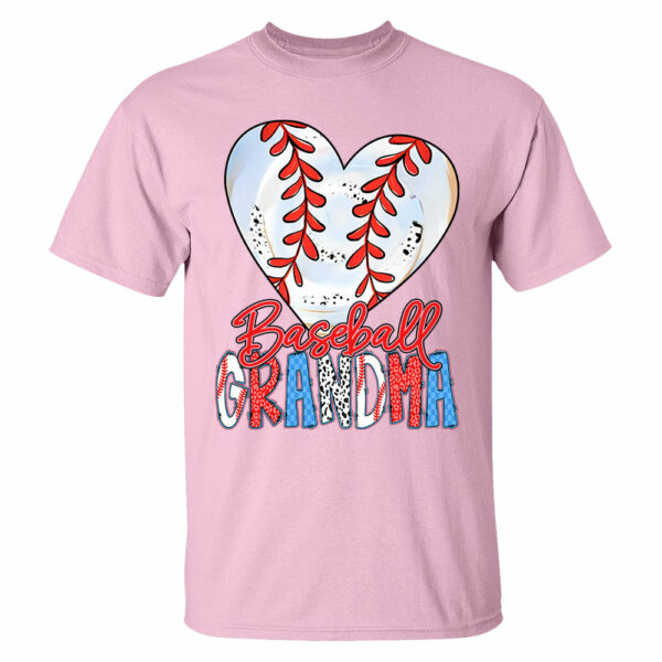 Heart Baseball Grandma - Personalized Shirt - Image 5