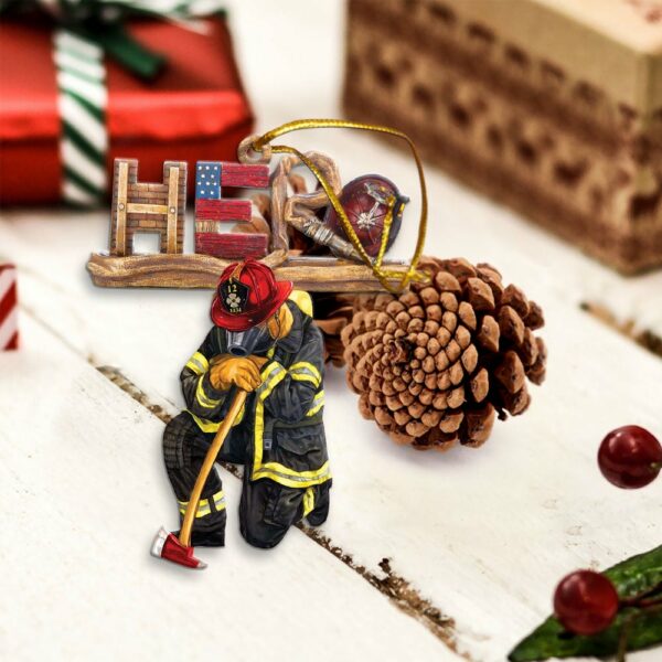 Hero Firefighter Knew Personalized Ornament Gift For Firefighter Fireman - Image 3