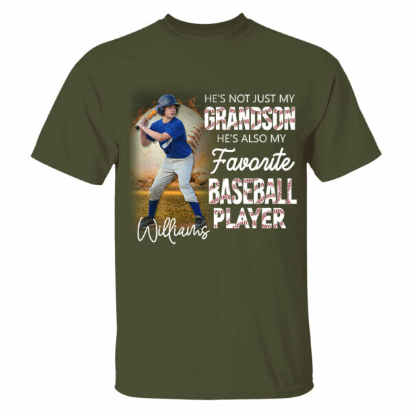 He's Not Just My Grandson He's Favorite Baseball Player Personalized Shirt - Image 4