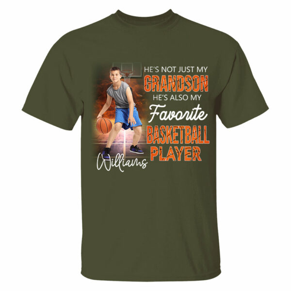 He's Not Just My Grandson He's Favorite Basketball Player Personalized Shirt - Image 5