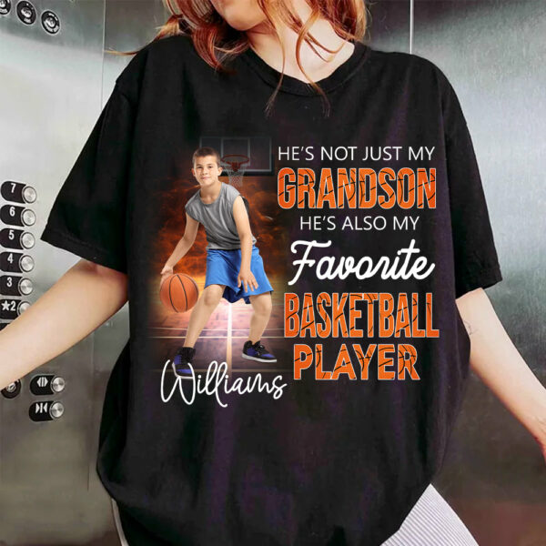 He's Not Just My Grandson He's Favorite Basketball Player Personalized Shirt