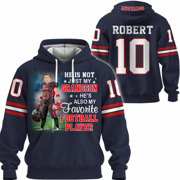 He's Not Just My Grandson He's Favorite Football Player - Personalized Shirt Gifts For Family Members K1702