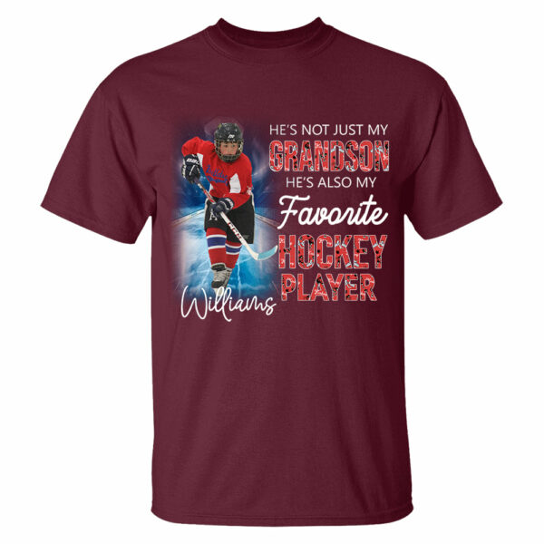 He's Not Just My Grandson He's Favorite Hookey Player Personalized Shirt - Image 9