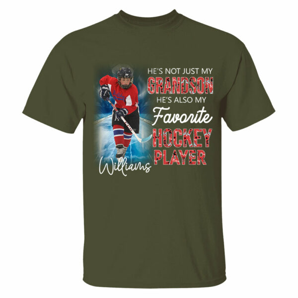 He's Not Just My Grandson He's Favorite Hookey Player Personalized Shirt - Image 8