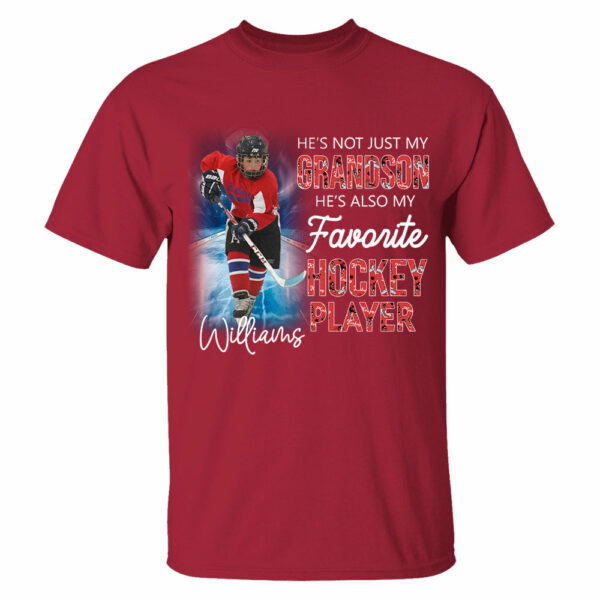 He's Not Just My Grandson He's Favorite Hookey Player Personalized Shirt - Image 5