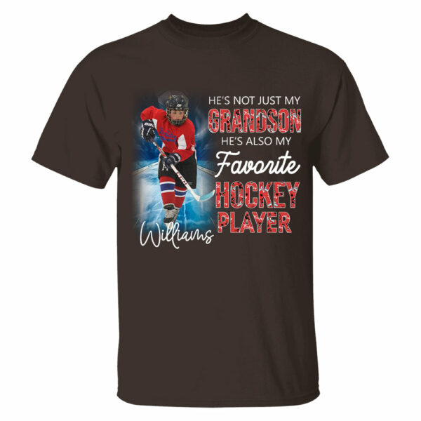 He's Not Just My Grandson He's Favorite Hookey Player Personalized Shirt - Image 6