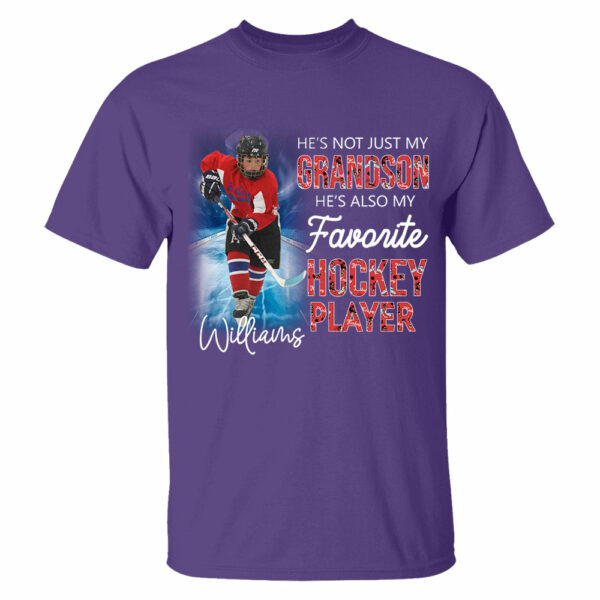 He's Not Just My Grandson He's Favorite Hookey Player Personalized Shirt - Image 2