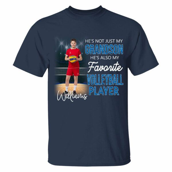 He's Not Just My Grandson He's Favorite Volleyball Player Personalized Shirt - Image 4