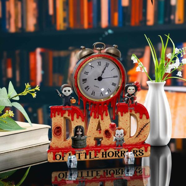 Horror Dad Acrylic Desk Clock Plaque - Personalized Gift For Dad - Image 6