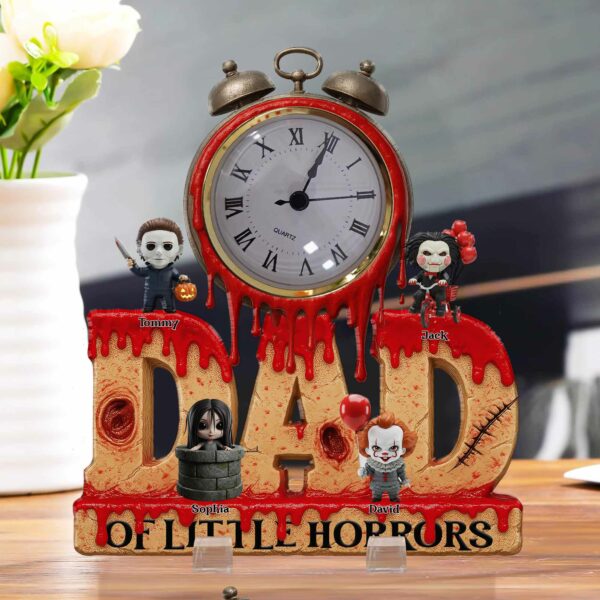 Horror Dad Acrylic Desk Clock Plaque - Personalized Gift For Dad - Image 5