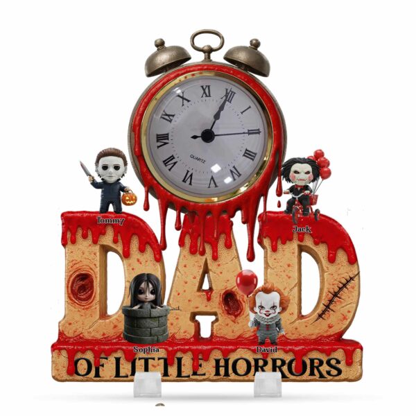 Horror Dad Acrylic Desk Clock Plaque - Personalized Gift For Dad - Image 2