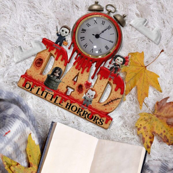 Horror Dad Acrylic Desk Clock Plaque - Personalized Gift For Dad - Image 7