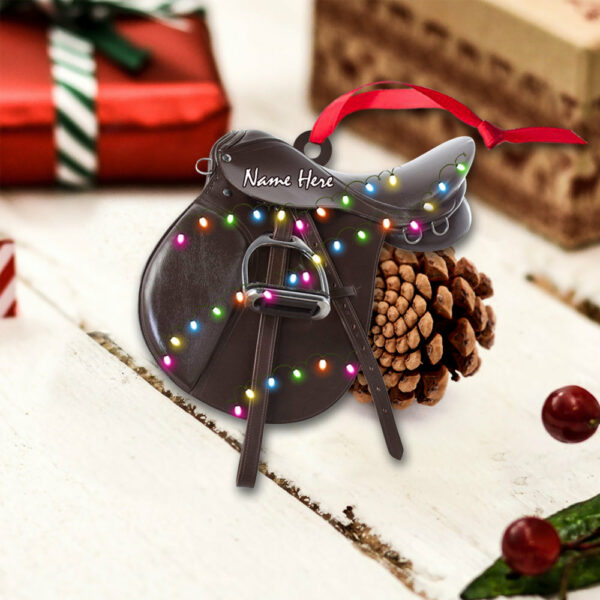 Horse Saddle Personalized Flat Ornament Gifts For Cowboy For Horse Lovers For Your Family - Image 6