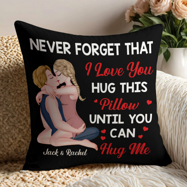 Hug This Pillow Until You Can Hug Me - Personalized Pillow For Couples NA04 - Image 3