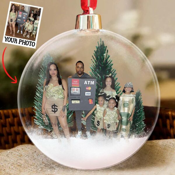 Hunting Custom Photo Ornament Gift For Hunting Lovers - Personalized Photo Christmas Ball Ornament - Image 3