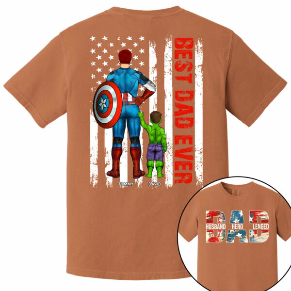 Husband Dad Hero Legend - Best Dad Ever Custom Shirt - Personalized Shirt For Dad Grandpa NA04 - Image 13