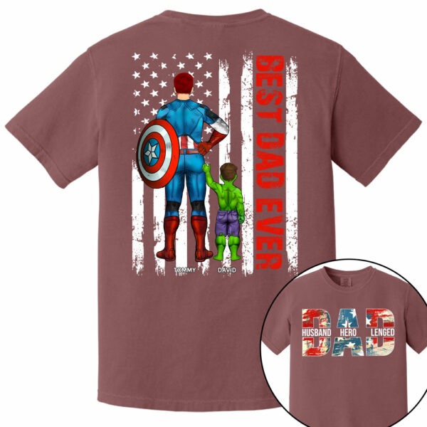Husband Dad Hero Legend - Best Dad Ever Custom Shirt - Personalized Shirt For Dad Grandpa NA04 - Image 11