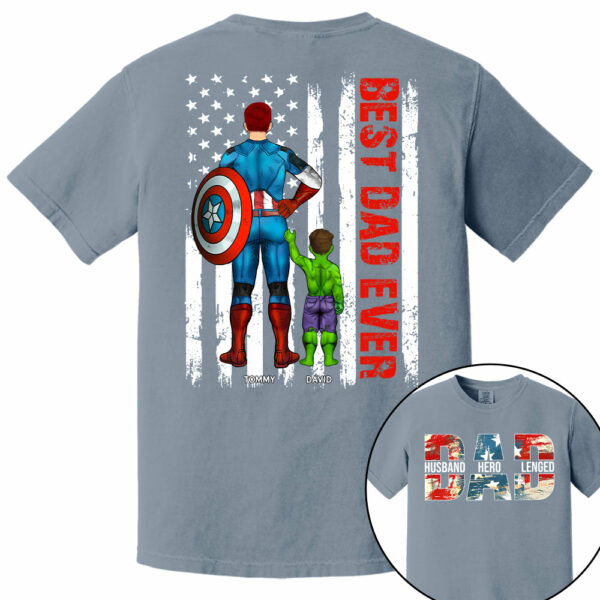 Husband Dad Hero Legend - Best Dad Ever Custom Shirt - Personalized Shirt For Dad Grandpa NA04 - Image 9