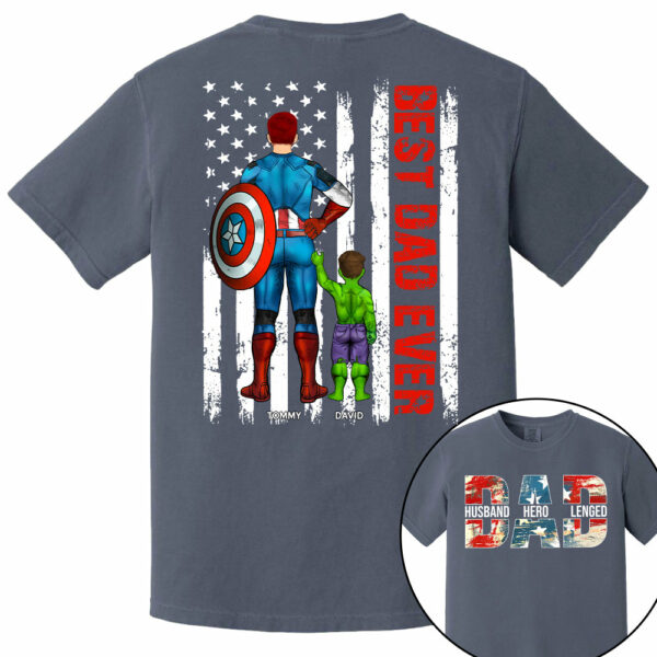Husband Dad Hero Legend - Best Dad Ever Custom Shirt - Personalized Shirt For Dad Grandpa NA04 - Image 14