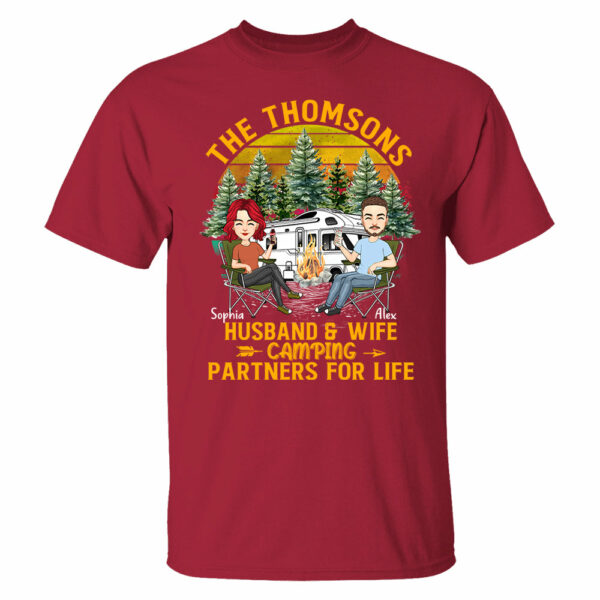 Husband & Wife Camping - Anniversary, Vacation, Funny Gift For Campers - Personalized Custom Shirt Couples Na04 - Image 7