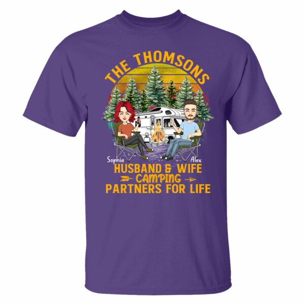 Husband & Wife Camping - Anniversary, Vacation, Funny Gift For Campers - Personalized Custom Shirt Couples Na04 - Image 13