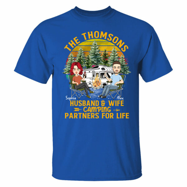 Husband & Wife Camping - Anniversary, Vacation, Funny Gift For Campers - Personalized Custom Shirt Couples Na04 - Image 12