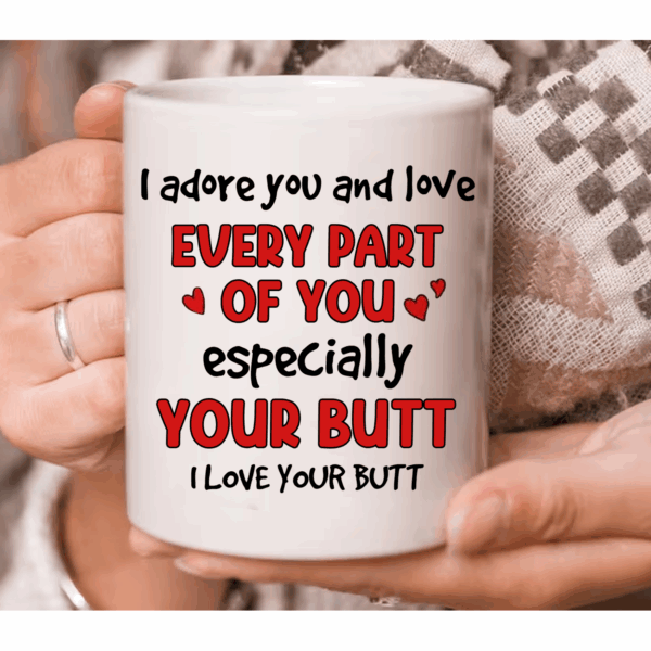 I Adore You, Couple Gift, Personalized Mug, Christmas Funny Couple Mug, Valentine's Gift - Image 3