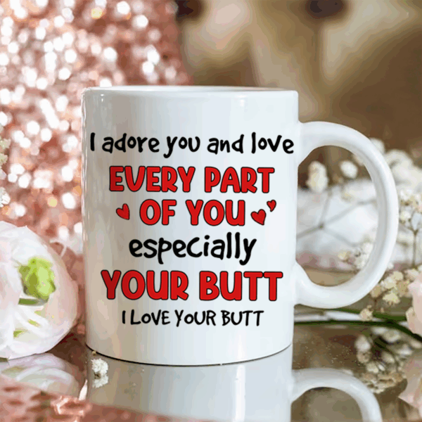 I Adore You, Couple Gift, Personalized Mug, Christmas Funny Couple Mug, Valentine's Gift - Image 5