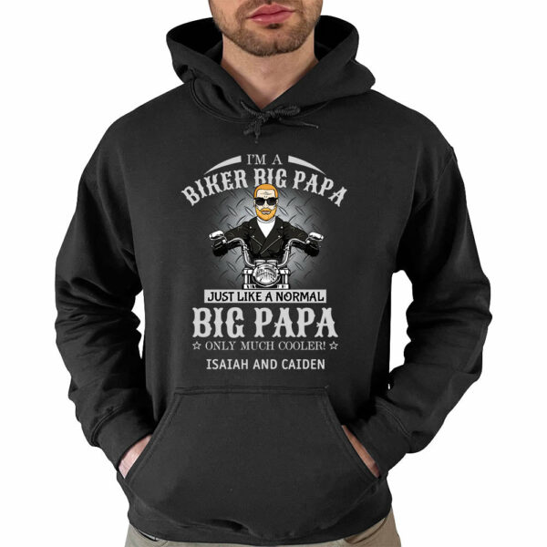 I Am A Biker Papa Just Like A Normal Papa Only Much Cooler Shirt For Grandpa - Image 4