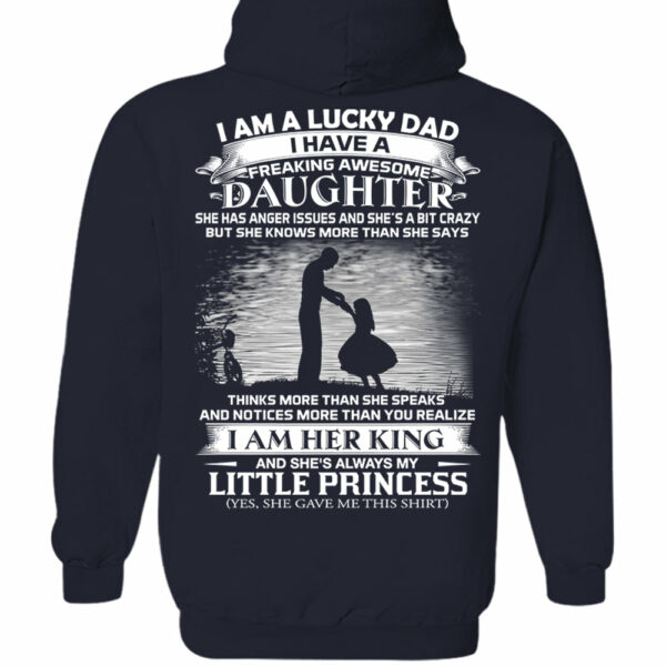 I Am A Lucky Dad I Have A Freaking Awesome Daughter Shirt Shirt Perfect Gift For Dad From Daughter - Image 5