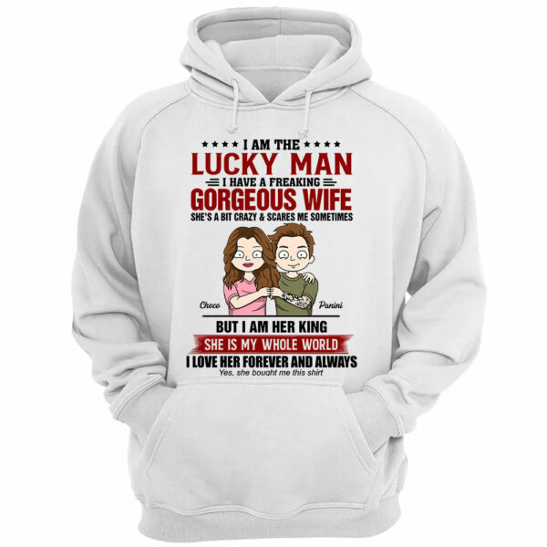 I Am A Lucky Man Personalized Shirt For Husband - Image 4