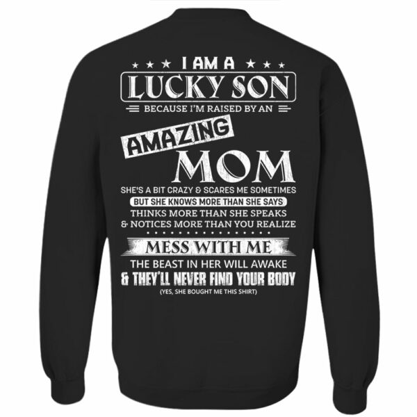 I Am A Lucky Son And Amazing Mom Shirt Shirt Perfect Gift For Son From Mom - Image 10