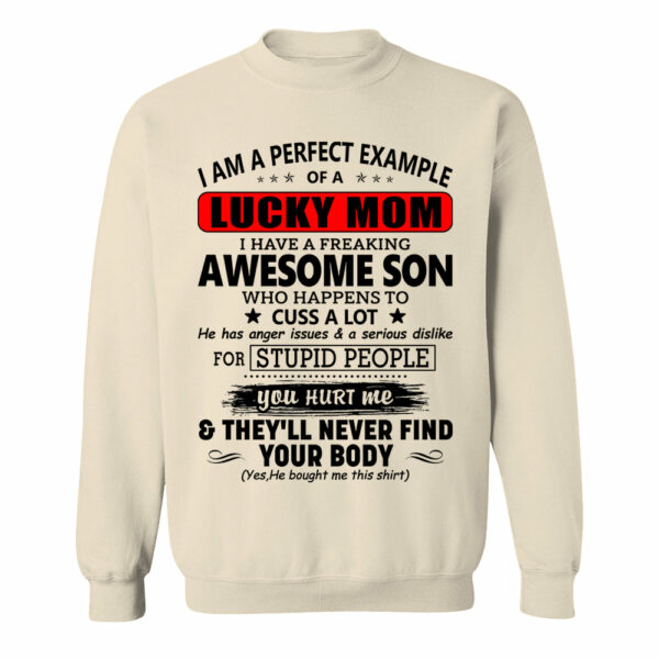 I Am A Perfect Example Lucky Mom I Have A Freaking Awesome Son Shirt Perfect Gift For Mom From Son - Image 5