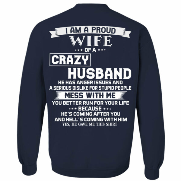 I Am A Proud Wife Of A Crazy Husband Shirt Perfect Gift For Wife - Image 10