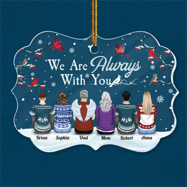 I Am Always With You - Personalized Transparent Ornament - Christmas Gift For Family With Lost Ones, Memorial Ornament - Image 2